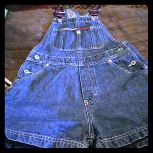 90's vintage Tommy Hilfiger short overalls